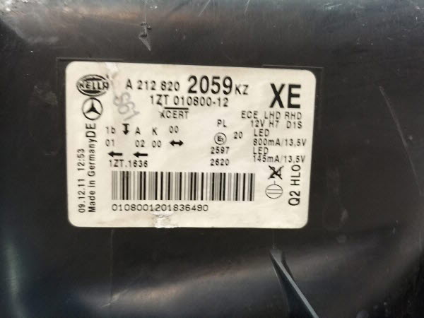 벤츠 E클래스 W212 헤드라이트 A2128202059  A2128201959